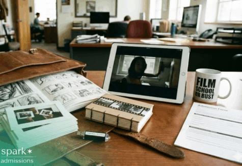 Art and film portfolio materials prepared for college admissions review
